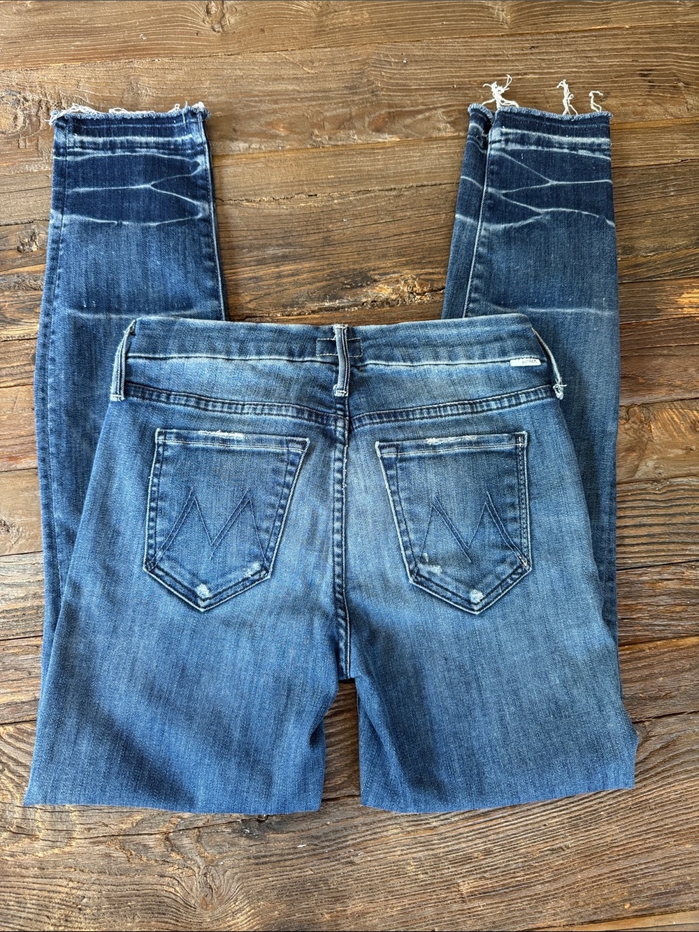 Mother jeans The Looker ankle fray skinny stretch jeans Size 27 - Picture 8 of 9